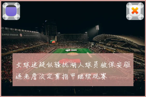 女球迷疑似骚扰湖人球员被保安驱逐老詹淡定剪指甲继续观赛